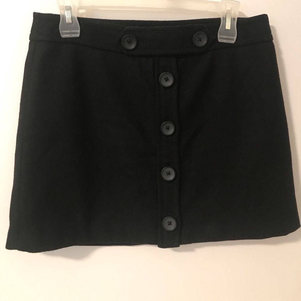 Black, wool mini skirt - cute!